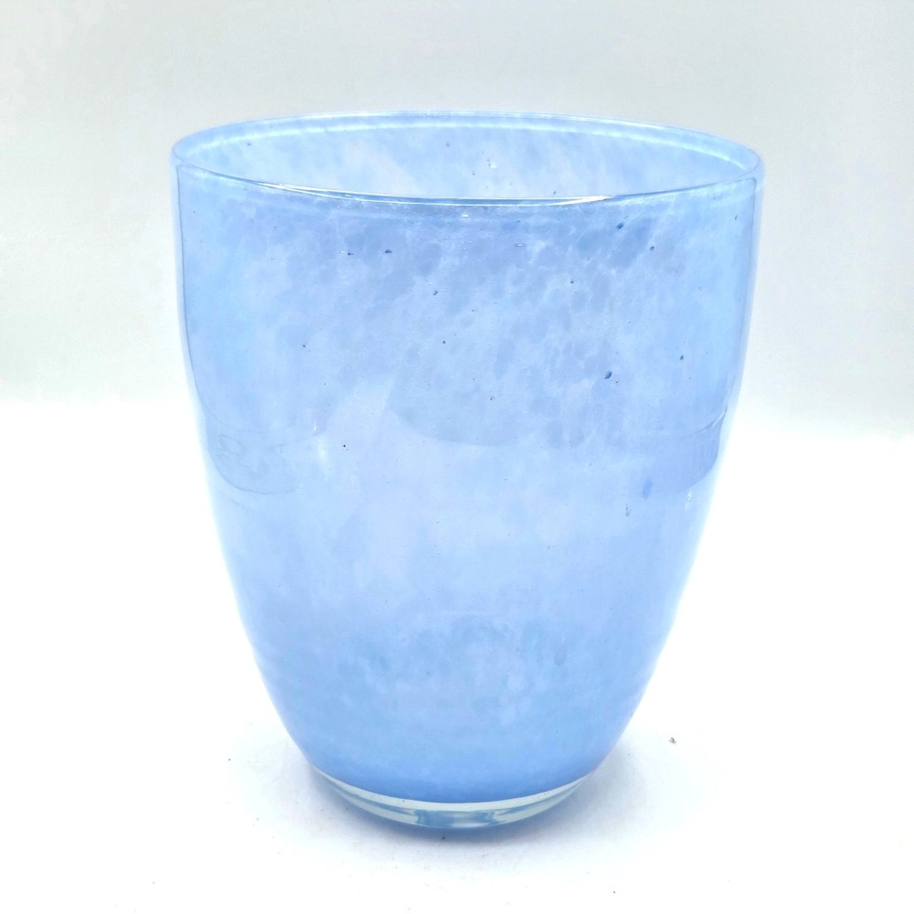 Art Glass Hand Blown Sky Blue‎ Vase VINTAGE